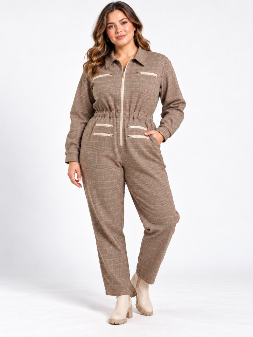 WEWOREWHAT Plaid Utility Jumpsuit XL NWT Oversized Workwear One Piece